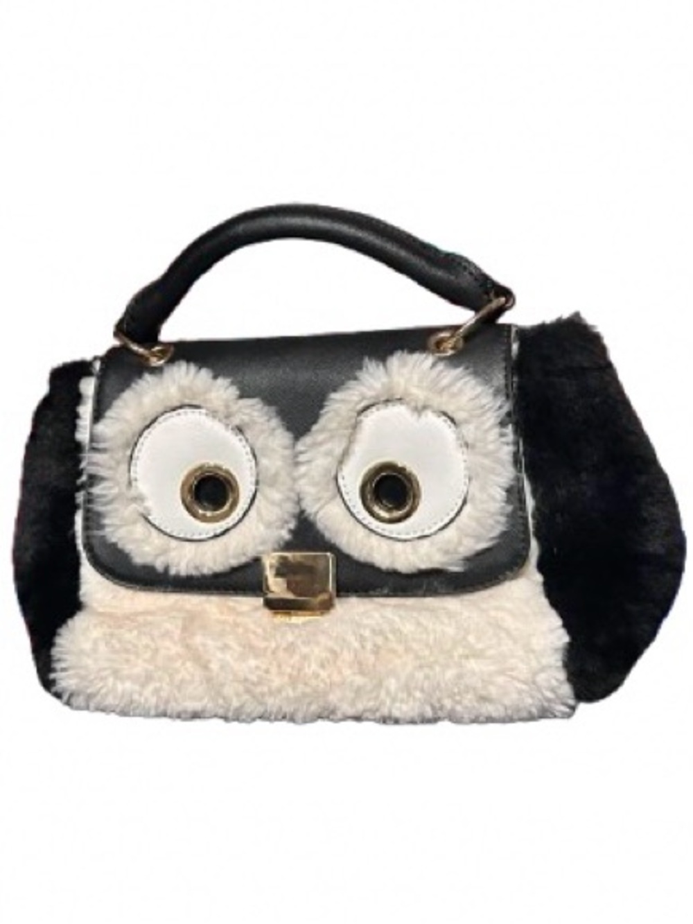 Owl ALDO Faux Fur Handbag Purse Bird Plush Designer Boho Bohemian Fall Autumn